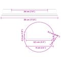 vidaXL Závesná polica 2 ks Čierny 30 x 9 x 2,5 cm Oceľ