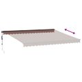 vidaXL Automaticky zaťahovacia markíza s LED hnedá 450x350 cm