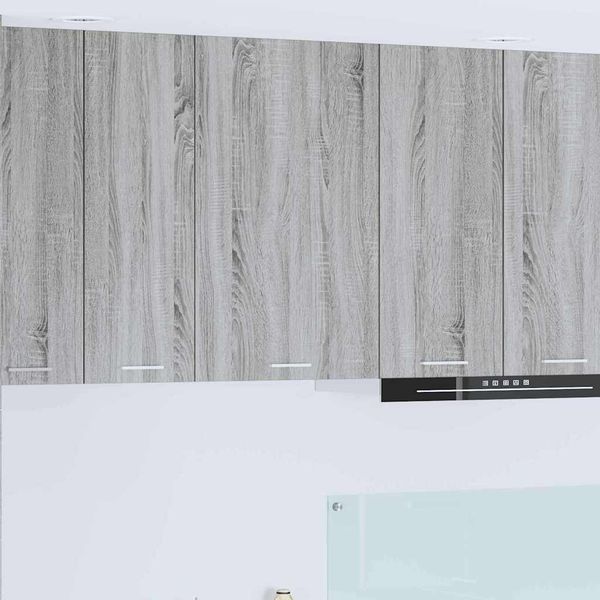 vidaXL Závesná skrinka s úložiskom Sivý Sonoma a biela 50 x 31 x 80 cm