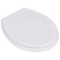 vidaXL WC sedadlá s poklopom 2 ks, MDF, biele