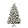 vidaXL Umelý Sklápací Vianočný Stromček Zelená a biela 300 cm 300 LED