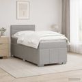vidaXL Posteľ boxspring s matracom Svetlosivá 80 x 200 cm Látka