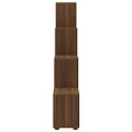 vidaXL Knižnica v tvare schodov hnedý dub 142 cm spracované drevo