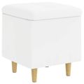 vidaXL Ottoman s Úložným Priestorom Biely 40 x 40 x 45 cm Umelá koža