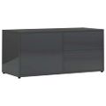 vidaXL TV skrinka, lesklá sivá 80x34x36 cm, drevotrieska