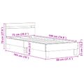 vidaXL Rám postele Staré drevo 75 x 190 cm Kompozitné drevo