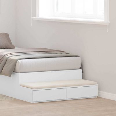 vidaXL Zásuvky pod posteľ Biela 100 x 36,5 x 16,5 cm Kompozitné drevo