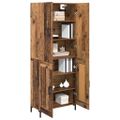 vidaXL Highboard Staré drevo 69,5 x 34 x 180 cm Kompozitné drevo