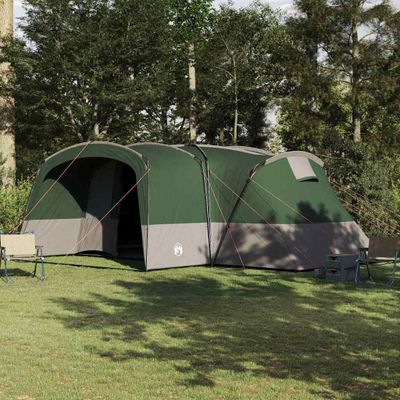 vidaXL Rodinný stan pre 12 osôb Zelená a biela 760 x 645 x 230 cm