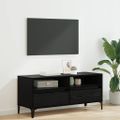 vidaXL TV skrinka so zásuvkou Čierny dub 100 x 34,5 x 44,5 cm