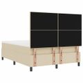 vidaXL Posteľ s pružinovým rámom Krémová 140 x 200 cm látka