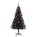 vidaXL Vianočný stromček Čierna 150 cm PVC