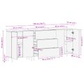 vidaXL Úložné skrine 3 ks 180 x 33 x 75 cm Masívne mango drevo