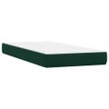 vidaXL Posteľný rám boxsping s matracom tmavozelený 100x210 cm zamat