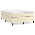 vidaXL Boxspring posteľ s matracom krémová 120x200 cm umelá koža