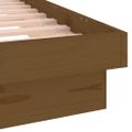 vidaXL Posteľný rám LED medový 75x190cm malé jednolôžko masívne drevo