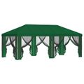 vidaXL Kryt altánku s bočnými stenami 6 x 3 m Zelená Polyester 190 gsm