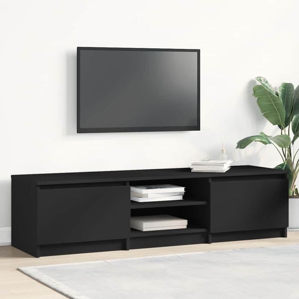 vidaXL TV skrinka, čierna 140x40x35,5 cm, kompozitné drevo