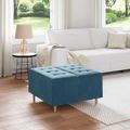 vidaXL Ottoman s Úložným Priestorom Modrá 80 x 80 x 45 cm Zamat