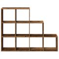 vidaXL Knižnica 3-posch. staré drevo 137,5x29x103,5 cm kompozit. drevo