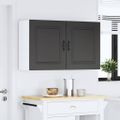 vidaXL Kuchynské nástenné skrinky 2 ks Kalmar čierne, z technického dreva
