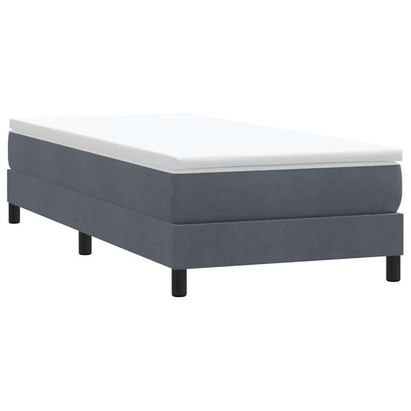 vidaXL Box Spring Posteľ bez matraca Tmavošedá 90x210 cm Zamat