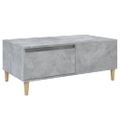 vidaXL Konferenčný stolík betónový sivý 90x50x36,5 cm spracované drevo