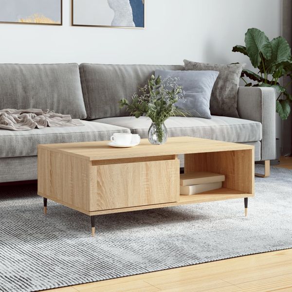 vidaXL Konferenčný stolík dub sonoma 90x60x35 cm kompozitné drevo
