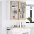 vidaXL Nástenný sklenený kabinet LUCCA Dub sonoma 80 x 31 x 80 cm
