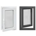 vidaXL Otočné a sklopné okno do suterénu RISOR 50 x 75 cm PVC a sklo