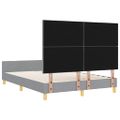 vidaXL Rám postele s čelnou doskou Svetlosivá 160 x 200 cm látka