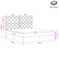 vidaXL Postel s úložným prostorem a matrací Tmavomodrá 180 x 200 cm