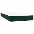 vidaXL Posteľný rám boxsping s matracom tmavozelený 200x200 cm zamat