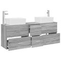 vidaXL Set kabinetov do kúpeľne 3 ks Sivý Sonoma 53 x 34,5 x 63 cm