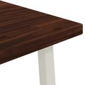 vidaXL 60 x 55 x 75 cm Pevné akáciové drevo Tmavohnedá a biela