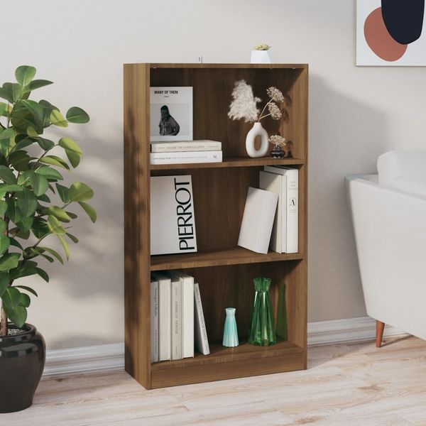 vidaXL Knižnica hnedý dub 60x24x109 cm spracované drevo