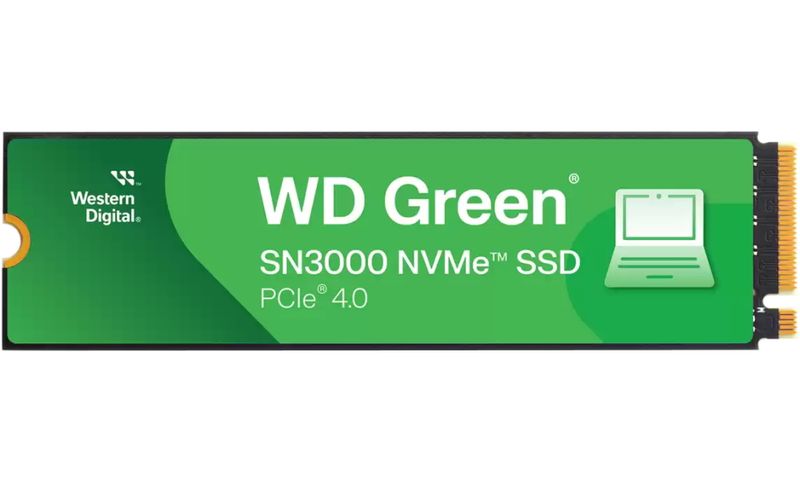 WD Green SN3000 POWERED BY SANDISK/500GB/SSD/M.2 NVMe/3R SSD disk, interný, 500GB, M.2 2280, PCIe Gen4 x4, NVMe, 3D NAND QLC