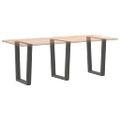 vidaXL Nohy k jedálenskému stolu v tvare V, 3 ks, antracitové, 70 x (72 – 73,3) cm, oceľ