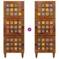vidaXL Highboard Orech 40 x 33 x 110 cm Masívne mango drevo