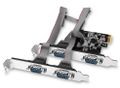 AXAGON PCEA-S4N, PCIe riadič - 4x sériový port (RS232) 250 kbps, vč. LP Radic, PCIe x1, 4x sériový port, 250kb/s, včetne low profile záslepky