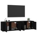 vidaXL Nástenné TV skrinky 2 ks čierne 80x34,5x40 cm