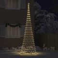 vidaXL LED vianočný stromček Teplá biela 500 cm Kov