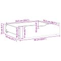 vidaXL Zásuvky pod posteľ s kolieskami 2 ks 65x55x17 cm borovica