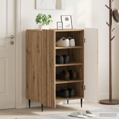 vidaXL Skriňa na topánky ZWOLLE 59,5 x 39,5 x 91,5 cm Kompozitné drevo