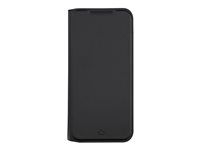 Puzdro s klopou pre mobilný telefón - plast, syntetická koža - čierna - pre Samsung Galaxy A13