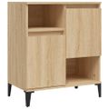 vidaXL Komody 2 ks dub sonoma 60x35x70 cm kompozitné drevo