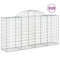 vidaXL Oblúkové gabiónové koše 20 ks 200x50x100/120cm pozinkov. železo