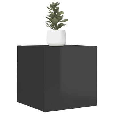 vidaXL Nástenné TV skrinky 2 ks lesklé sivé 30,5x30x30 cm