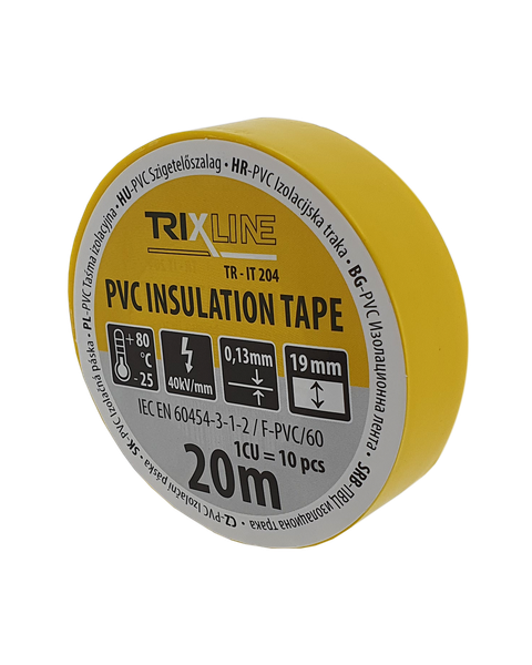 PVC izolačná páska TR-IT 204 20m, 0,13mm žltá TRIXLINE