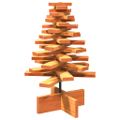 vidaXL Drevený vianočný stromček voskovohnedý 60 cm masívna borovica